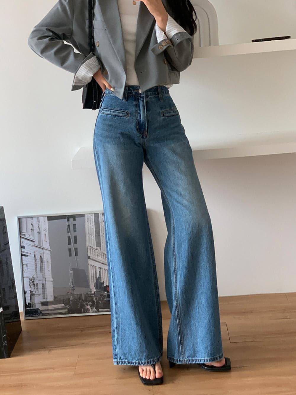 Retro High Waist Slimming Jeans Women Secondary image