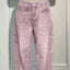 Shiny Straight-Leg Glitter Jeans with Pockets – Wide Leg Pants for