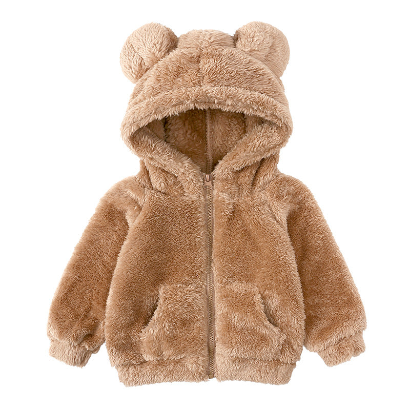 Children Berber Fleece Coat Children's Clothing Cartoon Bear Boy Thickened Secondary image