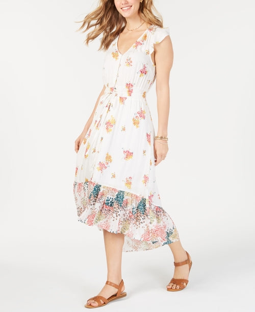 Lucky Brand Felice Floral Print High Low Dress Secondary image