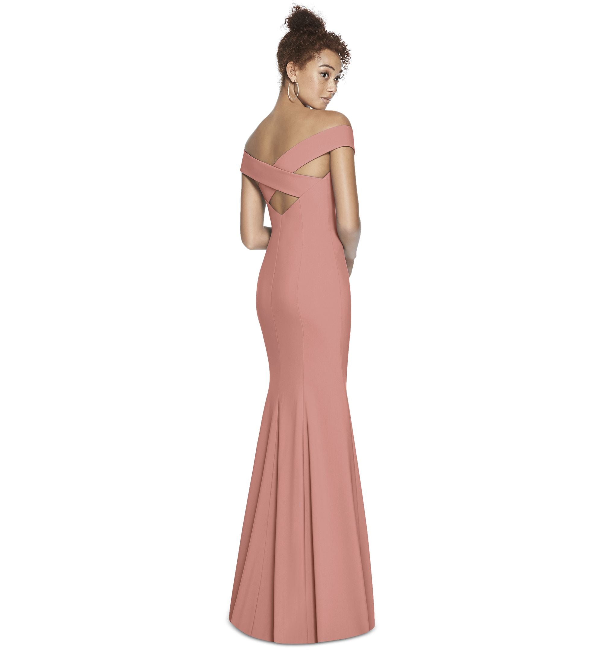 Dessy Collection Off the Shoulder Crossback Gown Main image