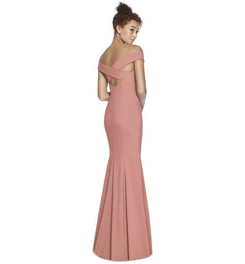 Dessy Collection Off the Shoulder Crossback Gown Secondary image