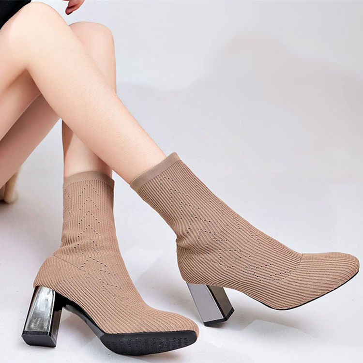 Elastic boots women high heels Main image
