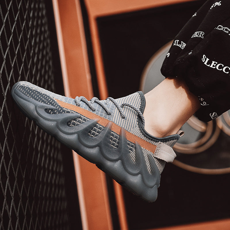 Fashion Sneakers With Wave Sole Cool Sports Shoes Men Secondary image