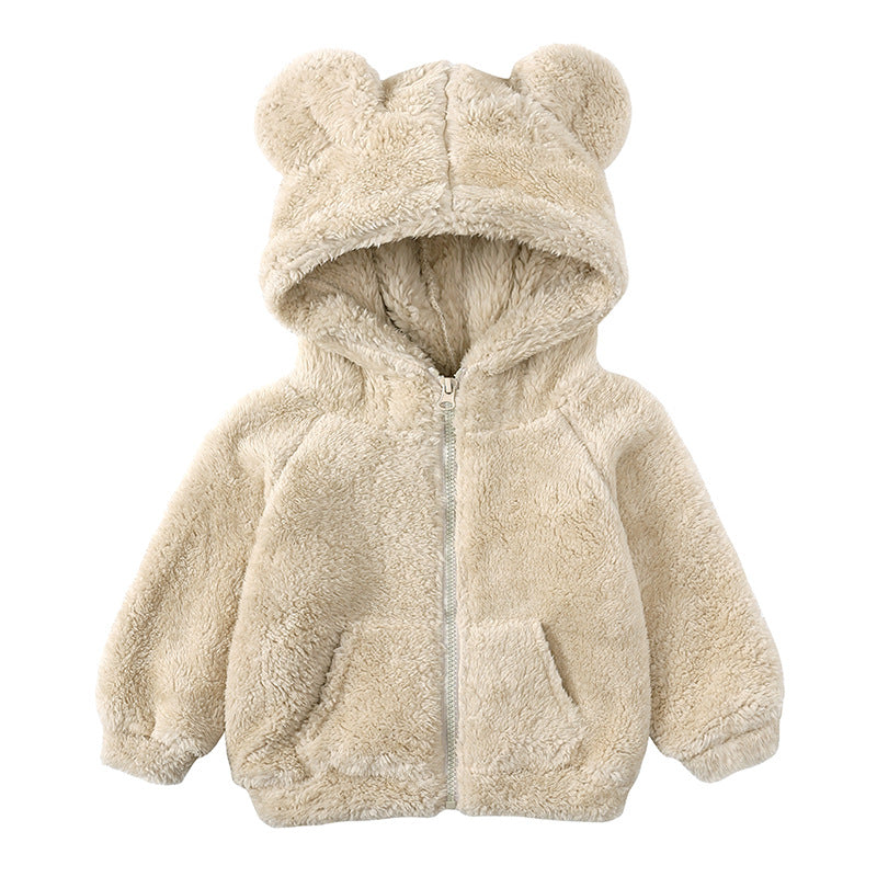 Children Berber Fleece Coat Children's Clothing Cartoon Bear Boy Thickened