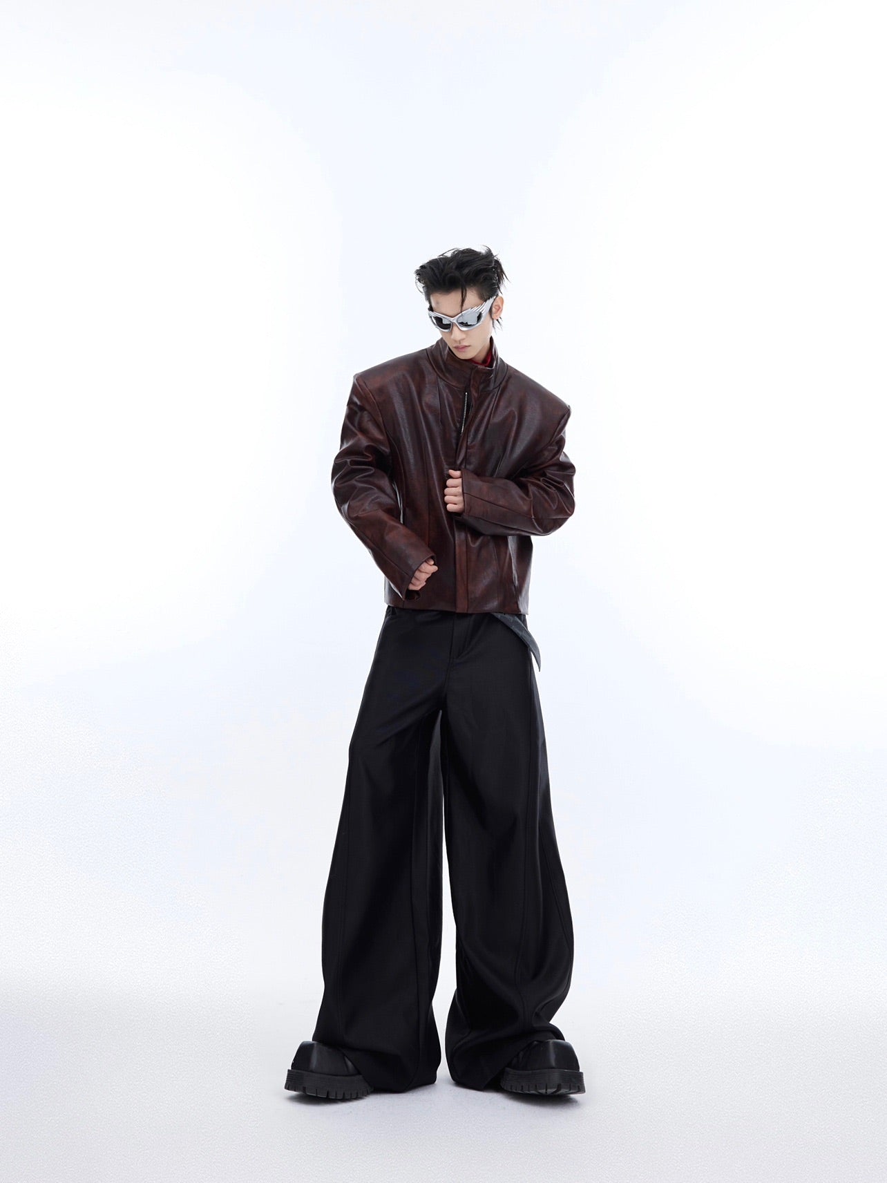 Coat Stand Collar Short Motorcycle Clothing Men Secondary image