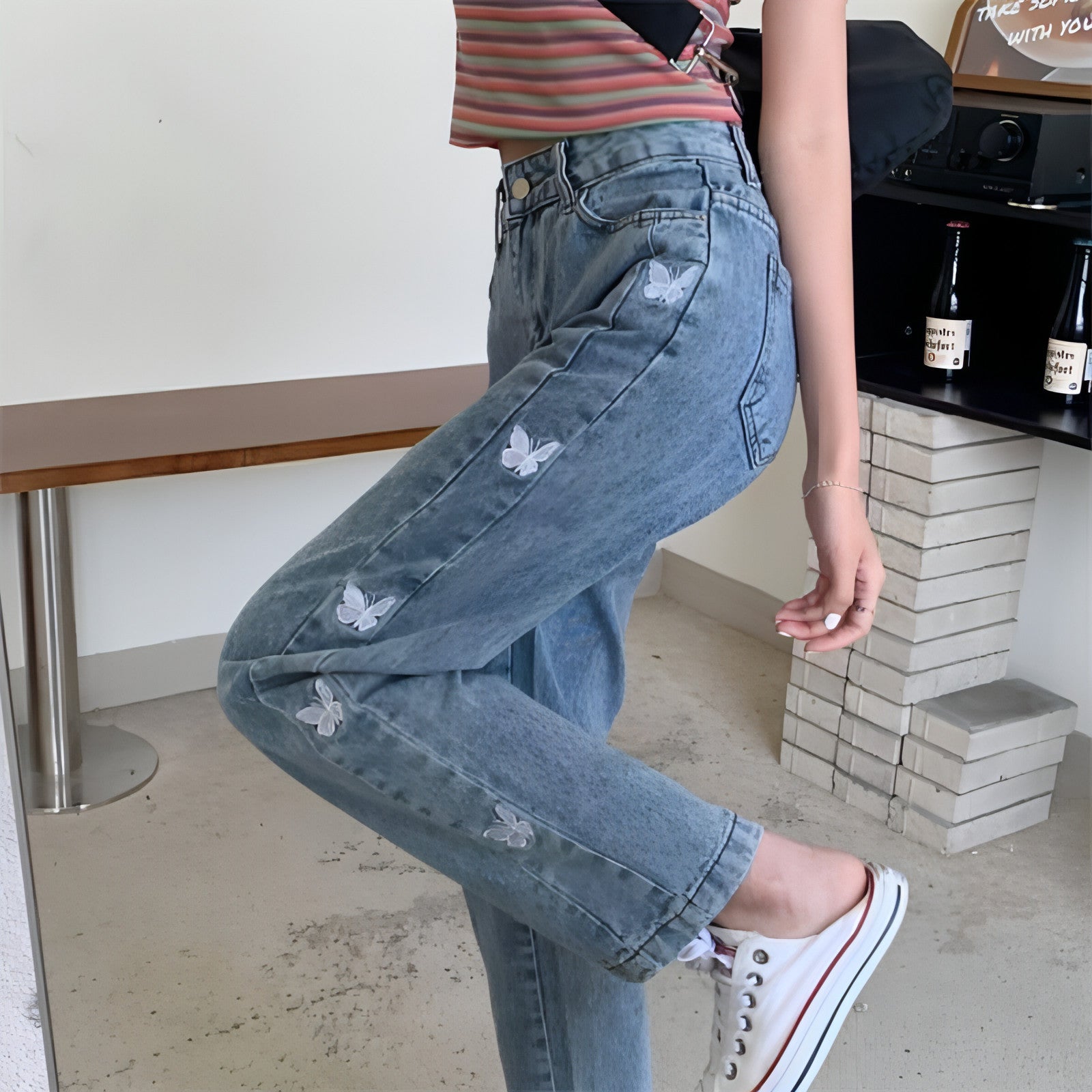 DenimDare™ Butterfly Straight Jeans Secondary image
