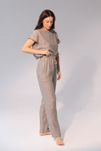 Natural light linen / Natural Linen Pajama set / Linen loungewear /