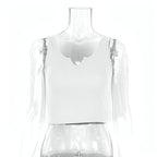 Women's Slim Fit Midriff-baring Camisole (Tank-top & T-Shirt)