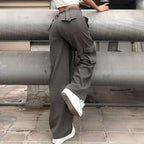 Vintage Multi Pocket Belt Casual Workwear Jeans Women