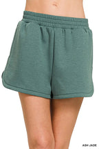Zenana Scuba Elastic Waistband Dolphin Shorts