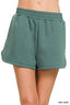 Zenana Scuba Elastic Waistband Dolphin Shorts