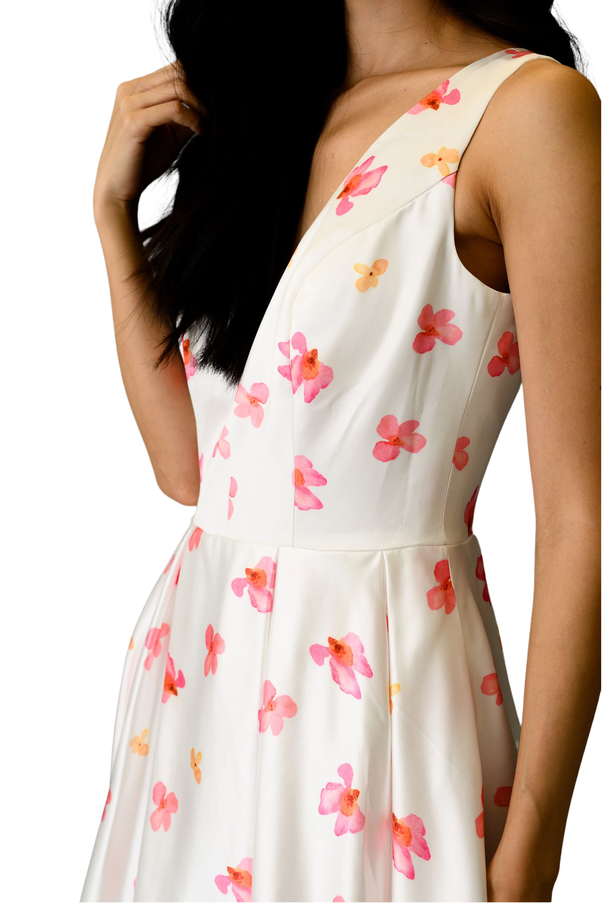 Women's Formal Floral Midi Dress Secondary image