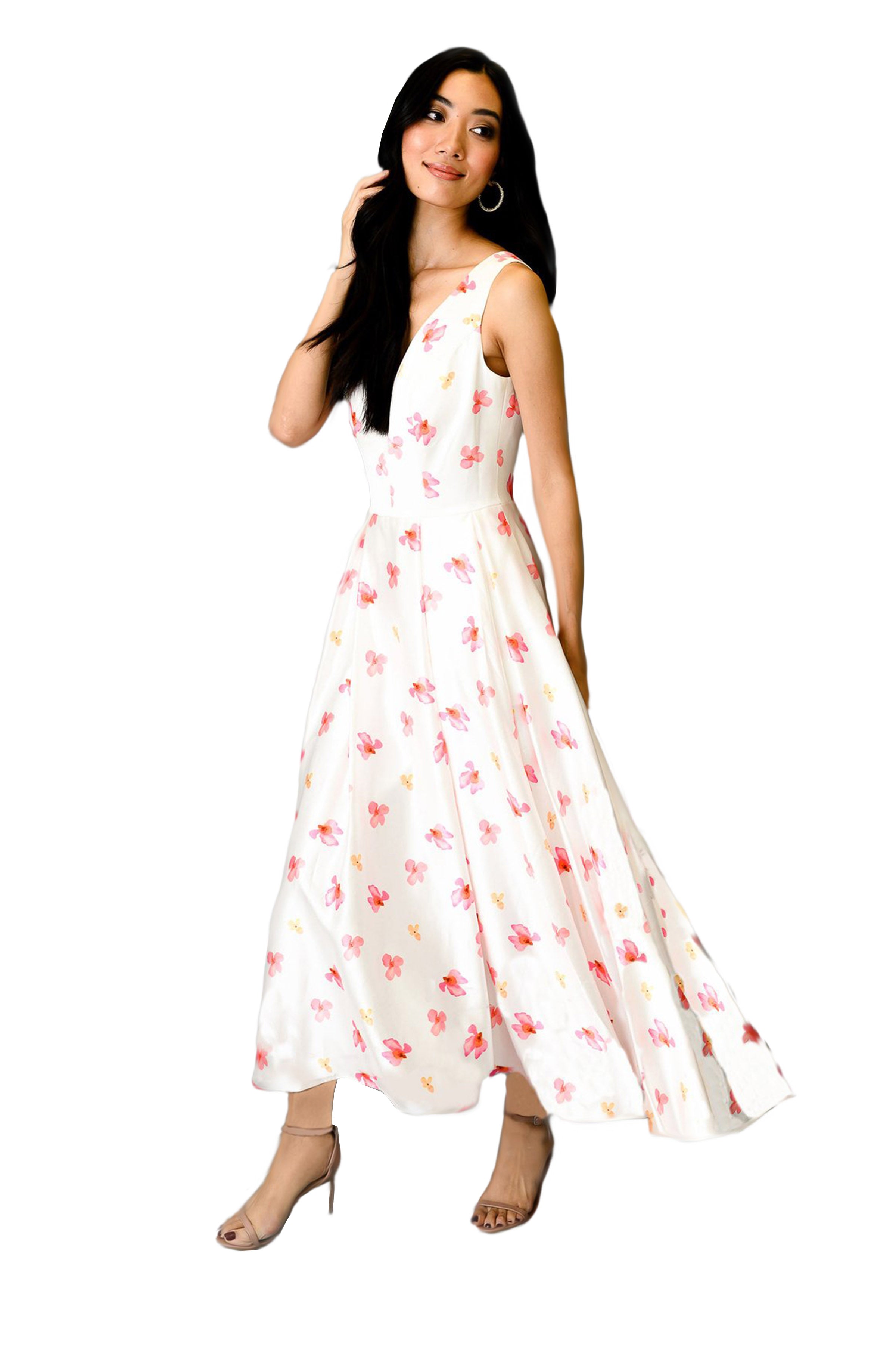 Women's Formal Floral Midi Dress Main image