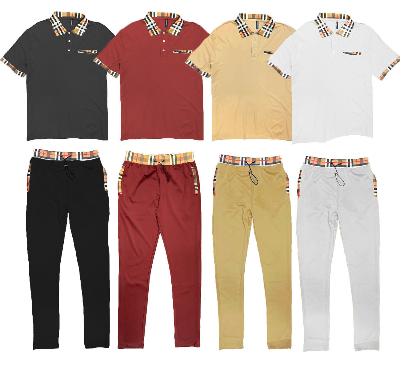 Checkered Polo and Pant Set Main image