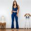 Shascullfites Shaper Set Dark Blue Bodysuit Zipper Push Up Top Middle