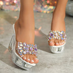 11CM Nightclub High Heels Slippers For Women